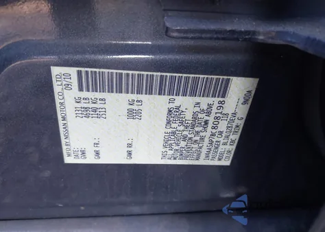 2011 Nissan Maxima 3.5 S from USA, damaged, VIN 1N4AA5AP7BC808198